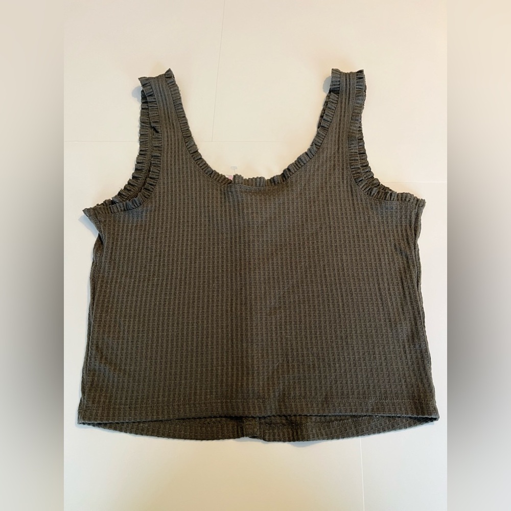 Wild Fable Target Button Front Waffle Tank Top - Picture 3 of 11